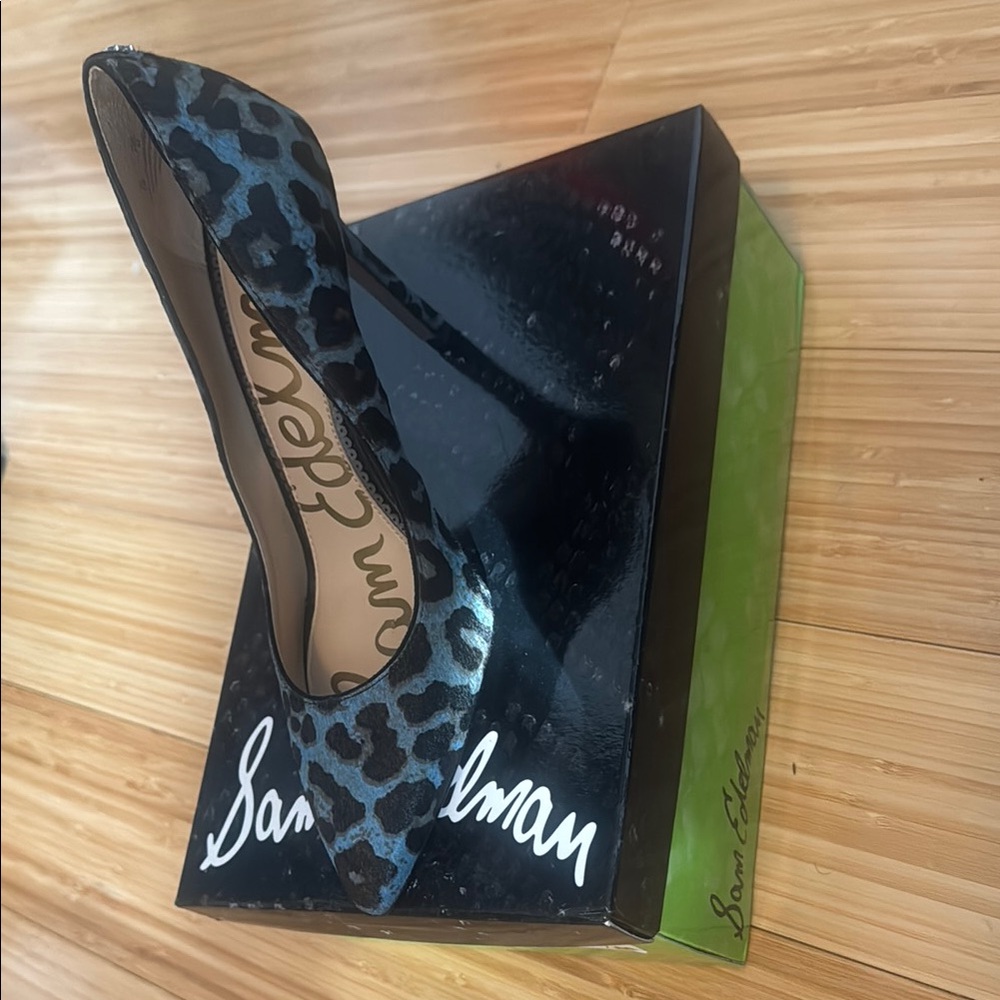Sam Edelman Blue Leopard Print Women's Shoes